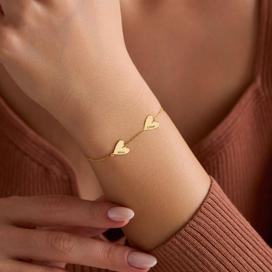 Pulseira em Coração Gravado Personalizada