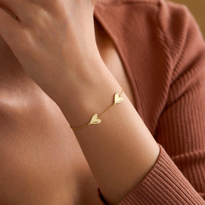 Pulseira em Coração Gravado Personalizada