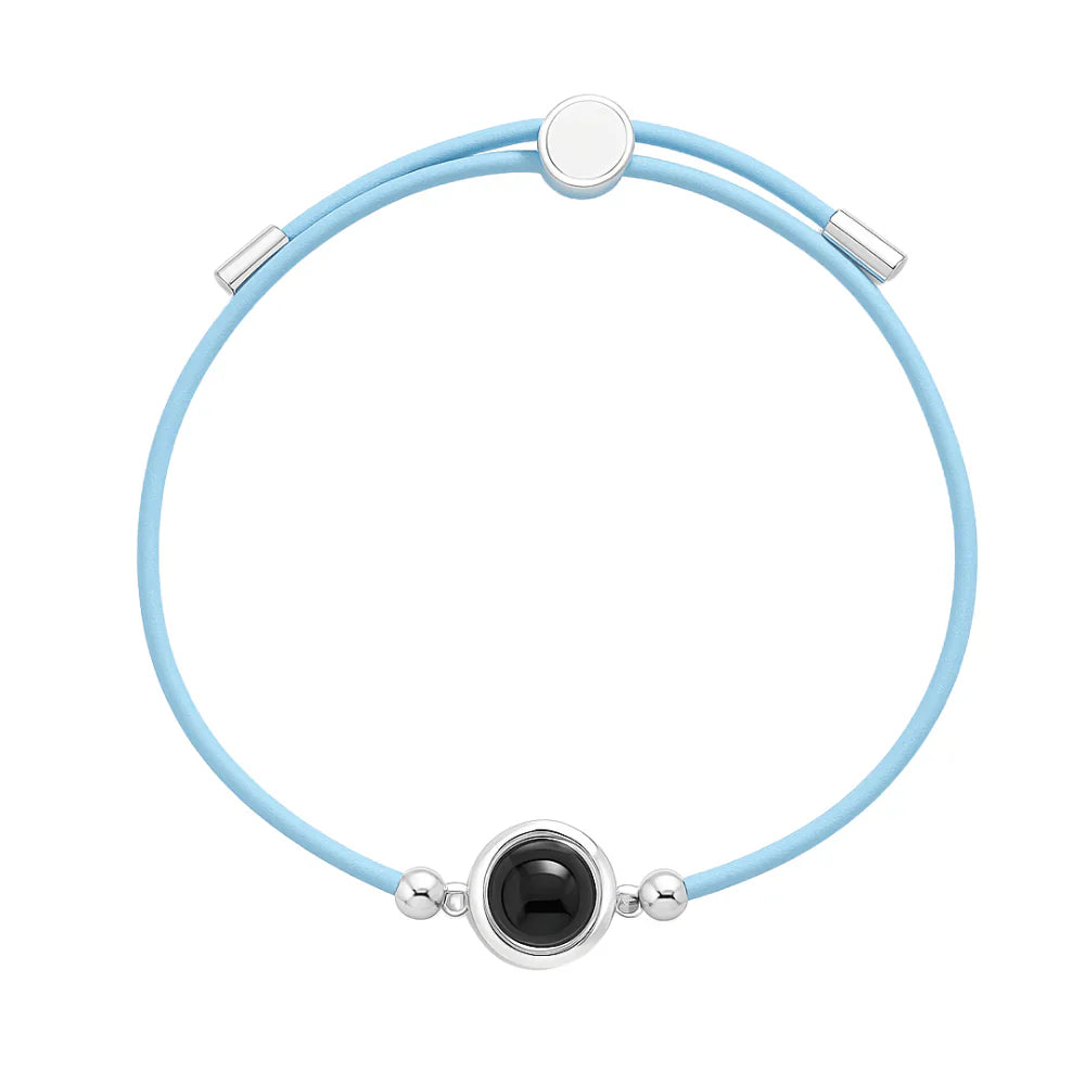 Pulseira em Pele com Foto Personalizada