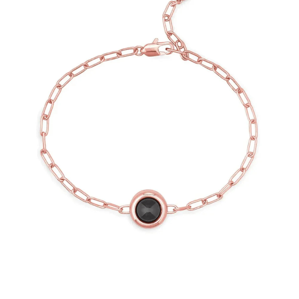 Pulseira em Corrente Tipo Clip com Foto Personalizada