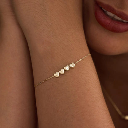 Pulseira em Coração com Inicial Personalizada