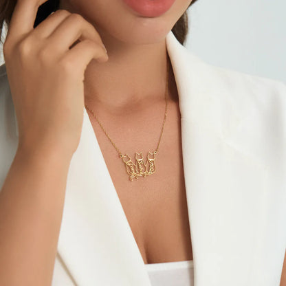 Colar com Nome de Gato Personalizado