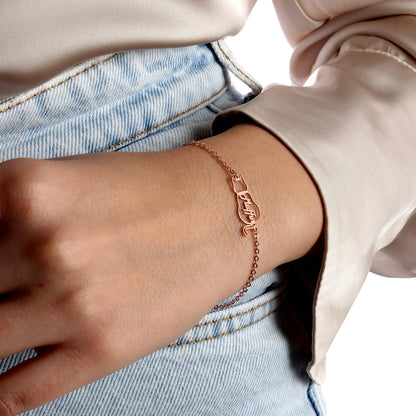 Pulseira com Nome de Gato Personalizada