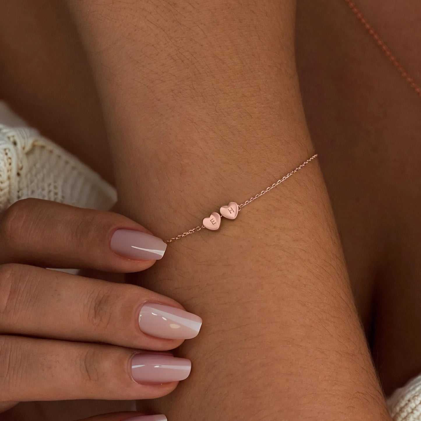 Pulseira em Coração com Inicial Personalizada